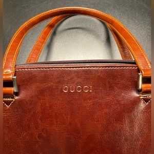 Gucci brown leather handbag